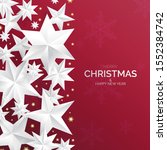 red christmas background with... | Shutterstock .eps vector #1552384742