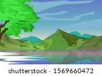 illustration of mountains and a ... | Shutterstock .eps vector #1569660472
