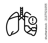 mesothelioma disease line icon... | Shutterstock .eps vector #2137521055