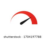 speedometer logo design. flat... | Shutterstock .eps vector #1704197788