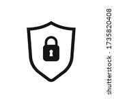 shield lock icon for site... | Shutterstock .eps vector #1735820408