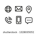 vector contact  phone  internet ... | Shutterstock .eps vector #1328035052