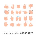 abstract funny flat style hand... | Shutterstock .eps vector #439355728