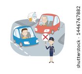 illustration of illegal driving ... | Shutterstock .eps vector #1446767882