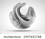 3d Render Of Abstract Black And ...