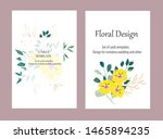 vector cards with flowers... | Shutterstock .eps vector #1465894235