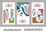 set of creative universal cards.... | Shutterstock .eps vector #1496919455