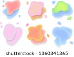 set of abstract fluid shape... | Shutterstock .eps vector #1360341365