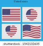 the united states flag vector... | Shutterstock .eps vector #1542132635