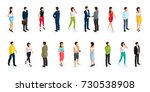 fashion isometric people  men... | Shutterstock .eps vector #730538908