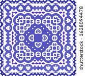portuguese ornamental azulejo... | Shutterstock .eps vector #1628094478