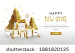 2021 happy new year template ... | Shutterstock .eps vector #1881820135