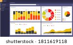 power bi template. data... | Shutterstock .eps vector #1811619118