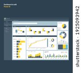 dashboard design power bi.data... | Shutterstock .eps vector #1925093942