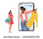 professional shopper female... | Shutterstock .eps vector #1964305135