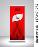 red roll up banner template... | Shutterstock .eps vector #1373474072