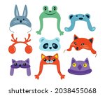 cute of boys and girls animal... | Shutterstock .eps vector #2038455068