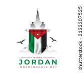 jordan national day banner... | Shutterstock .eps vector #2132307525