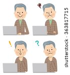 senior man using laptop computer | Shutterstock .eps vector #363817715