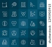 chemical concept outline icons. ... | Shutterstock .eps vector #1295905915