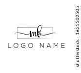 initial m b signature logo... | Shutterstock .eps vector #1625502505