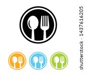 restaurant cutlery circular... | Shutterstock .eps vector #1437616205