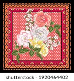 floral scarf with roses ... | Shutterstock .eps vector #1920464402