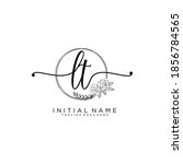 lt initial handwriting logo... | Shutterstock .eps vector #1856784565
