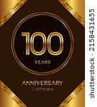100 years anniversary logotype. ... | Shutterstock .eps vector #2158431655