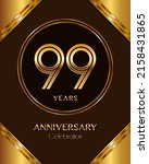 99 years anniversary logotype.... | Shutterstock .eps vector #2158431865