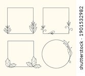hand drawn floral frame... | Shutterstock .eps vector #1901532982