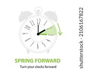 daylight saving time. spring... | Shutterstock .eps vector #2106167822