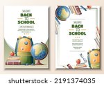 Set Of Flyer Template With...