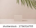 premium podium made of paper on ... | Shutterstock . vector #1736516705