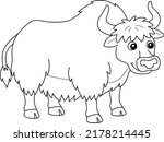 Yak Animal Coloring Page For...