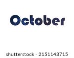 october. colorful typography... | Shutterstock .eps vector #2151143715