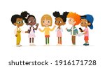 group of multicultural children ... | Shutterstock .eps vector #1916171728