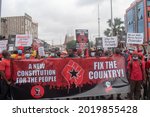 Small photo of ACCRA, August 4, 2021 - Ghanaians march to protest against the government. Fix The Country. Protestors in Ghana.