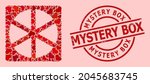 scratched mystery box seal  and ... | Shutterstock .eps vector #2045683745