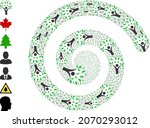 ecology man icon spiral stream... | Shutterstock .eps vector #2070293012