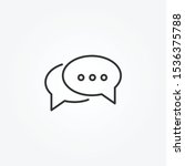 chat   speech bubble line icon. ... | Shutterstock .eps vector #1536375788