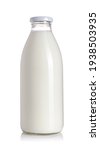 Milk Bottle. Isolated On White...