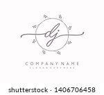 initials letter dj handwriting... | Shutterstock .eps vector #1406706458