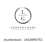 initials letter lg handwriting... | Shutterstock .eps vector #1423890752