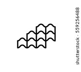 Roof Tile Icon   Vector...