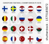 national flags of european ... | Shutterstock .eps vector #1575185872