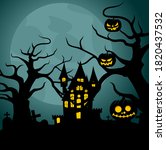 happy halloween background... | Shutterstock .eps vector #1820437532