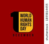 world human rights day with... | Shutterstock .eps vector #1855814455