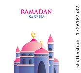 mosque graphic illustration.... | Shutterstock .eps vector #1726182532
