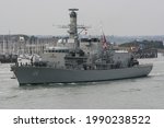 Small photo of PORTSMOUTH, UK â€“ 14TH SEP 2008: ALMIRANTE CONDELL departs from the Naval Base. The ex-Royal Navy frigate was sold to Chile and now heads for home waters after a full refit in Portsmouth and sea trials